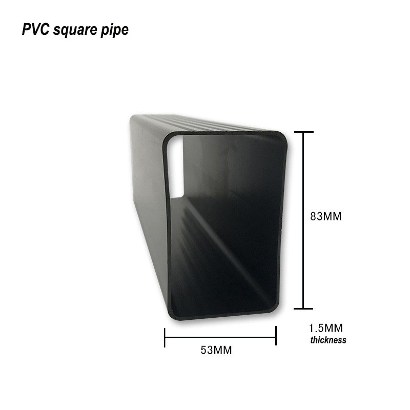 PVC üregesnégyzet alakú téglalap alakú műanyag cső PVCnégyzet alakú cső extrudáló profilok