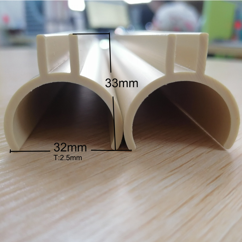 PVC U csatorna Curved pvc műanyag, kerek csőprofilok, védőszalag alakú profilok