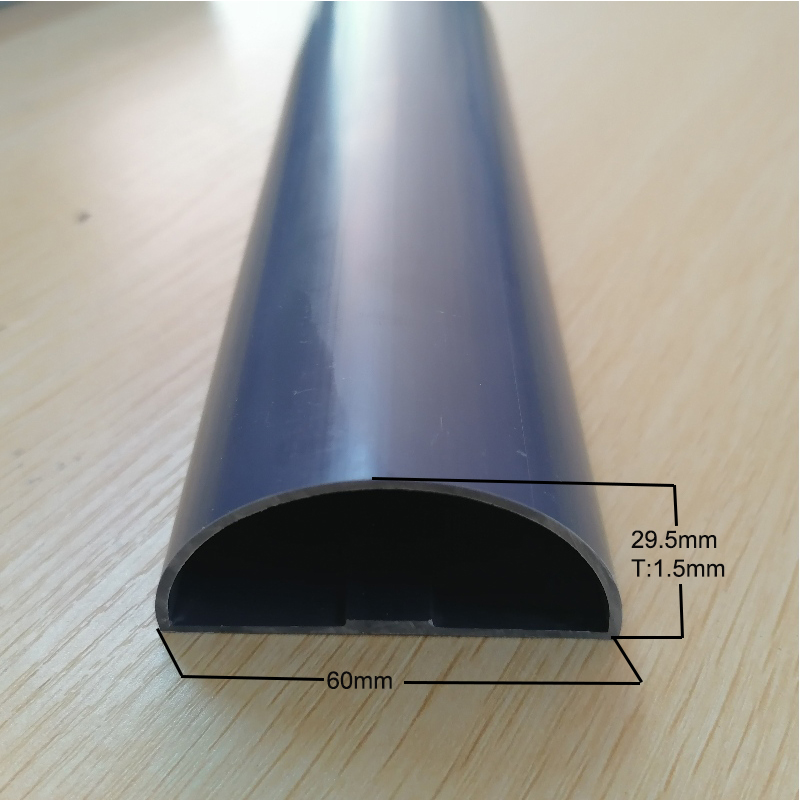 Görbült PVC D alakú műanyag csatorna félvezető csőprofil